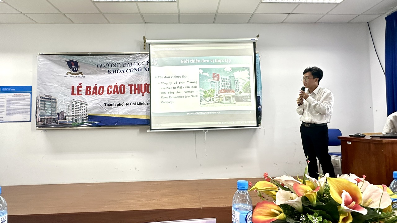 Báo cáo Thực tập tốt nghiệp sinh viên ngành CNTT Khóa 2020 tại Khoa CNTT., trường đại học NTT